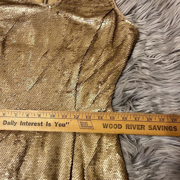 Copper key Gold Sequin Dress Size L Cocktail Party Cruise - Picture 6 of 9